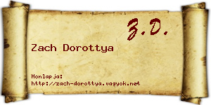 Zach Dorottya névjegykártya